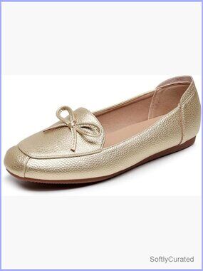 Women's Bowknot Flat Shoes Slip-On Loafers Padded Insole Comfort Dance